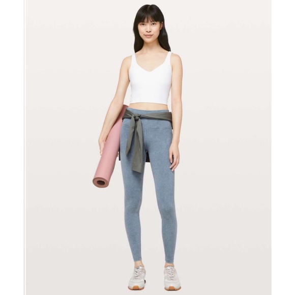 Lululemon nwot Size 2 Wunder Under High-Rise Tight Washed Moon Blue - Picture 2 of 16